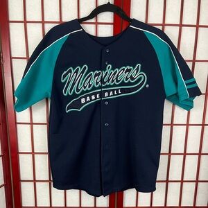 Starter Youth Seattle Mariners Baseball Sewn Button Up Team Jersey